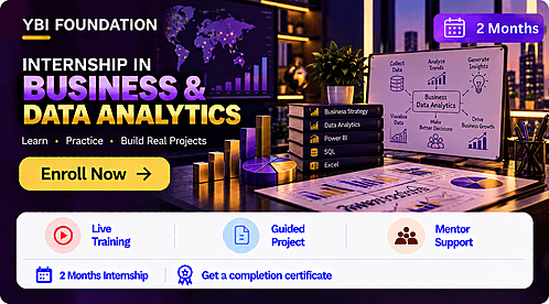 2 Months Business and Data Analytics Internship with Certificate